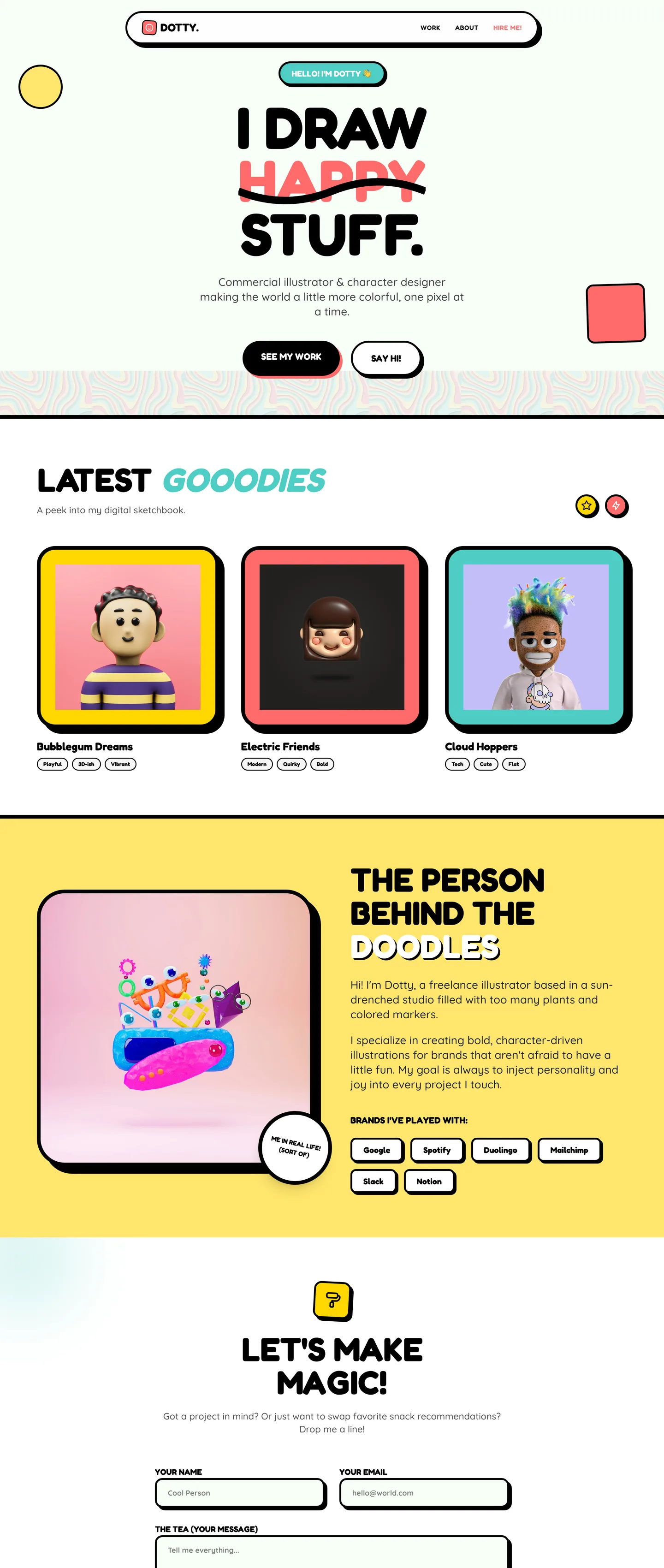 Illustrator website demo