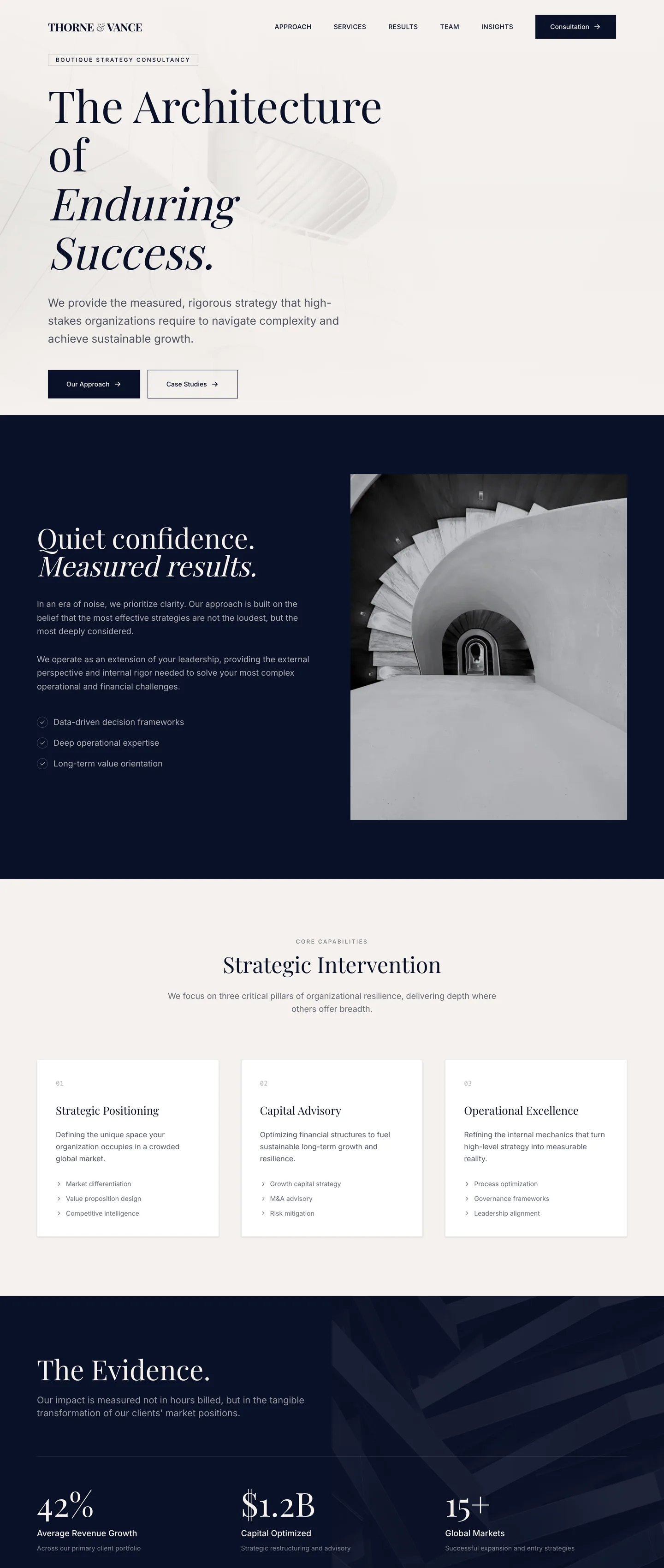 Strategy consultancy website demo