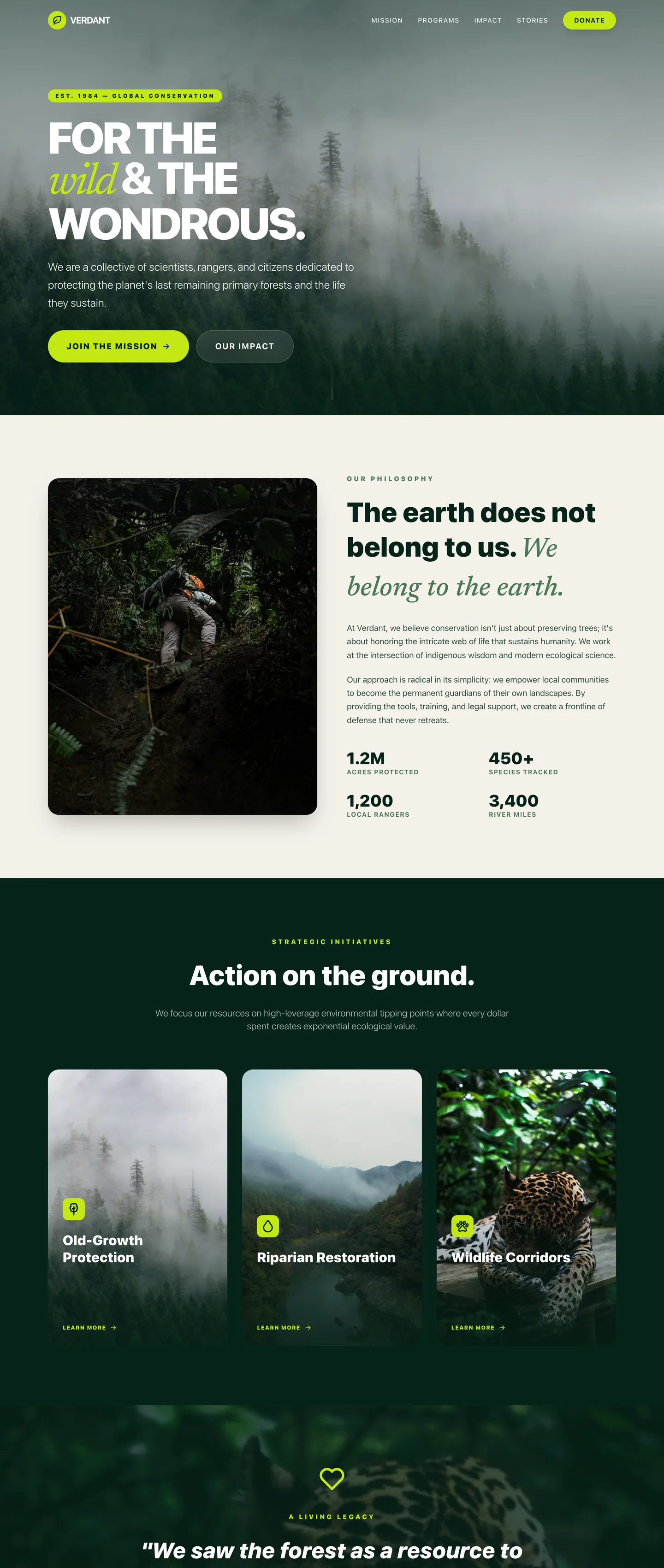 Environmental website demo