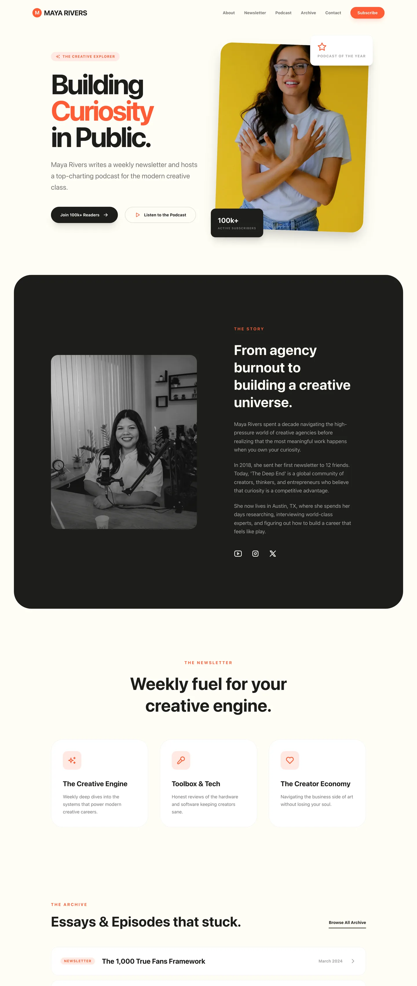 Creator website demo