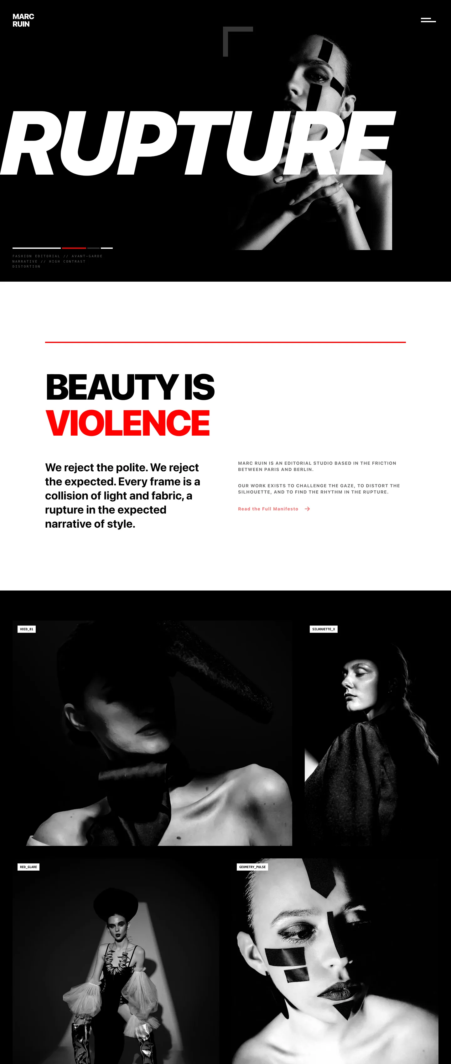 Fashion photographer website demo
