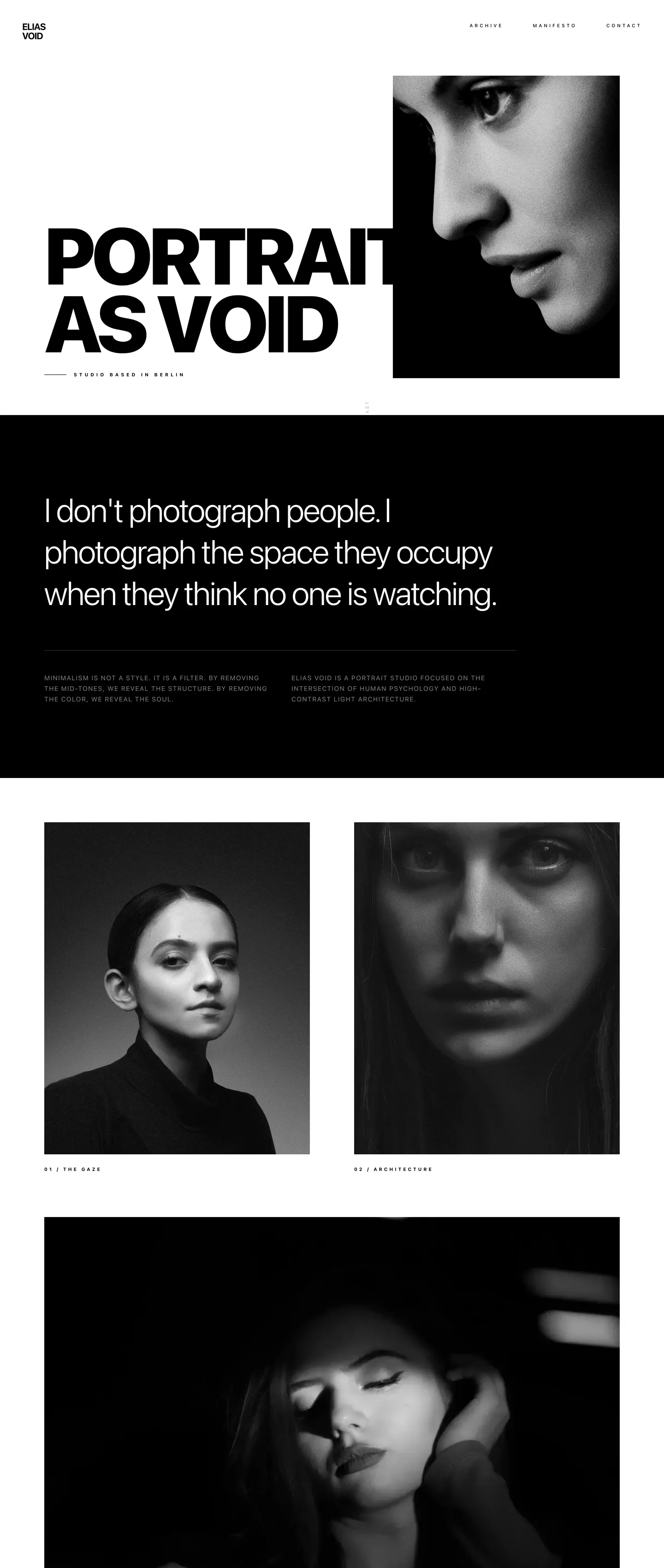 Portrait photographer website demo