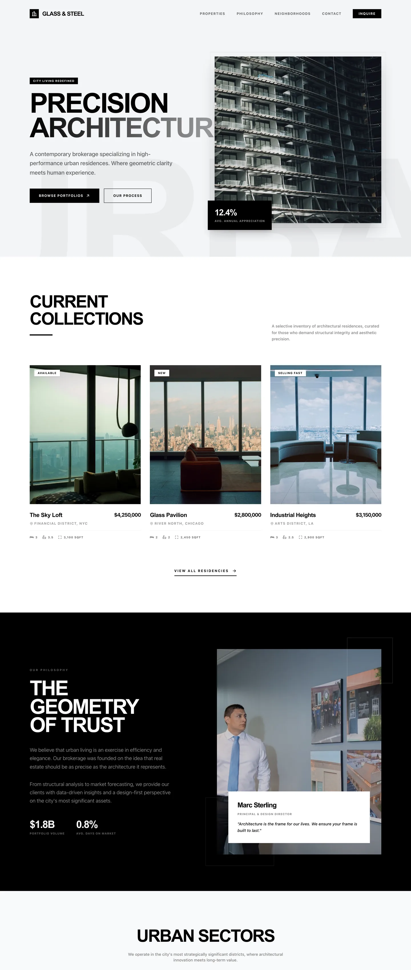 Urban / modern website demo