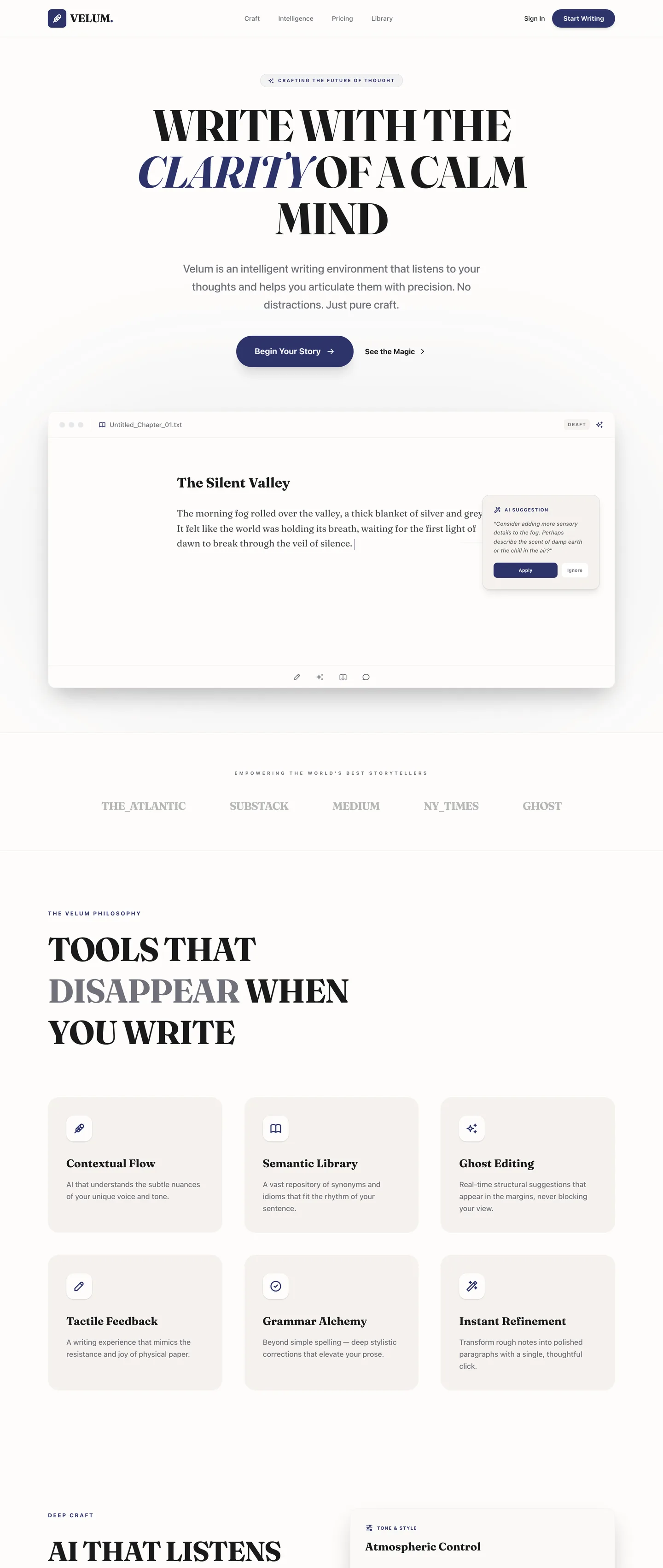 AI writing assistant website demo
